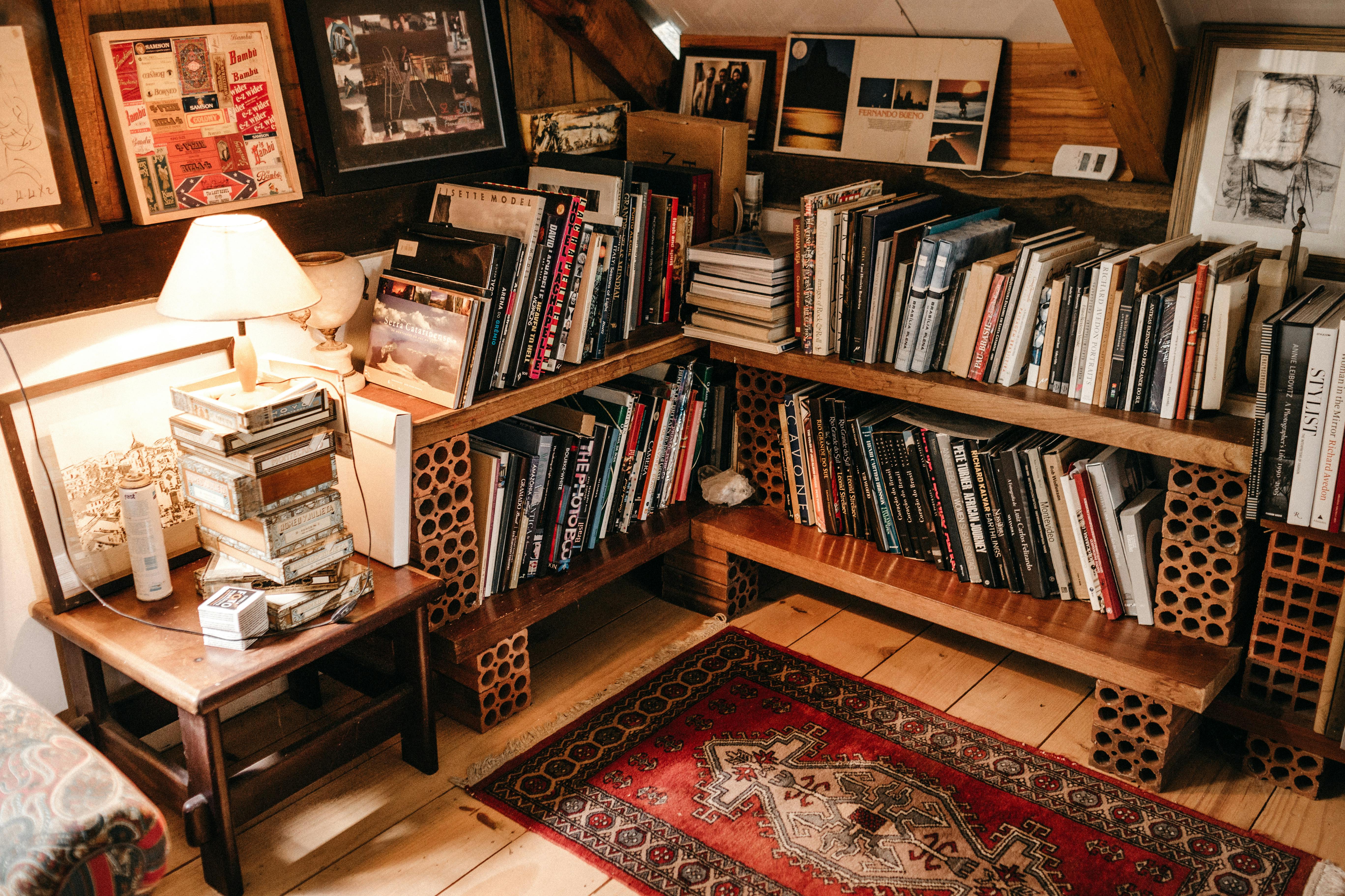 record collection in a cosy room